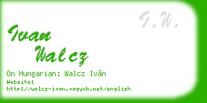 ivan walcz business card